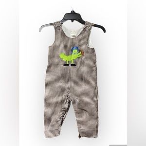 Potato Sak Brown/White Checked Jumpsuit SZ 2T